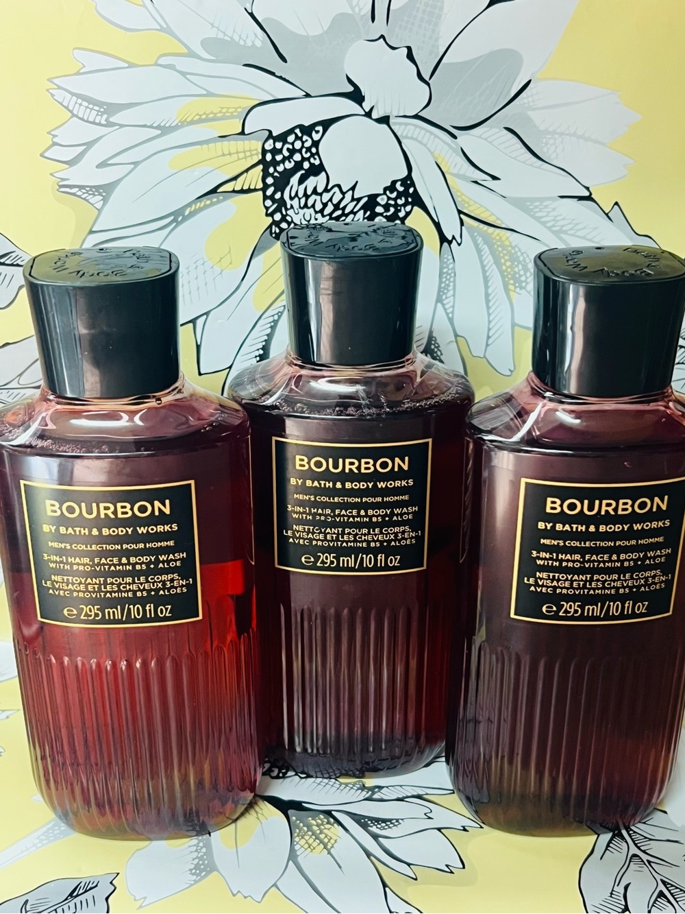3pc Bourbon 3-1 Hair/Face/Body Wash